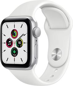 Умные часы Apple Watch SE, 40 мм, корпус из алюминия серебристого цвета, спортивный ремешок