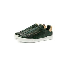 Кеды Portofino из кожи крокодила Dolce & Gabbana