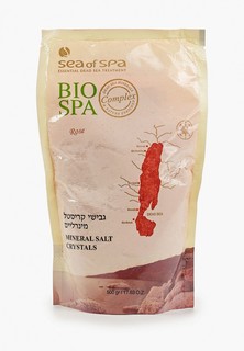 Соль для ванн Sea of Spa Ароматическая минеральная цветная соль с натуральным ароматом "Розы" (Израиль), 500 г