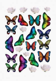 Наклейка декоративная Decoretto Переливающие бабочки