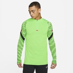 Мужская футболка для футбольного тренинга с молнией 1/4 Nike Dri-FIT Strike