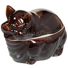 Форма для выпечки керамическая с крышкой Жаровня Хрюша, 2 л