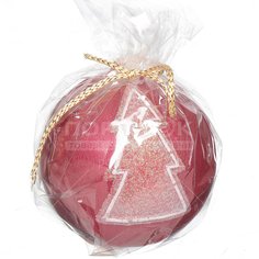 Свеча декоративная, 8 см, Зимнее дерево шар Bartek candles