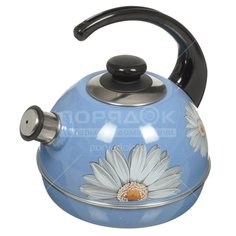 Чайник эмалированный Рубин Ростов С2505 со свистком, 3.5 л, Rubin