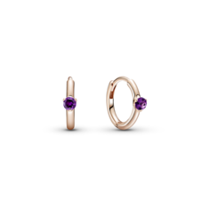 Серьги-кольца "Пурпурный талисман" Pandora