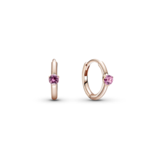 Серьги-кольца "Розовый талисман" Pandora