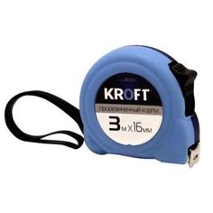 Рулетка Kroft прорезиненная 3 м x 16 мм