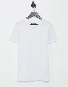Белая облегающая футболка Jack & Jones Originals-Белый