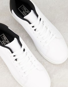 Белые кроссовки со шнуровкой и черными вставками Truffle Collection-Белый