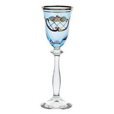 Набор рюмок для ликера Анжела голубой 6 шт Bohemia Glass