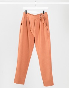 Коралловые брюки с пряжкой сбоку 4th + Reckless-Оранжевый