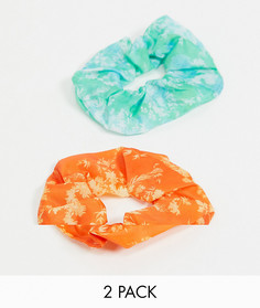 Набор из 2 резинок для волос ASOS DESIGN-Многоцветный