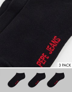 Набор из трех пар спортивных носков черного цвета Pepe Jeans dan-Серый