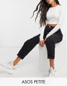 Черные брюки чинос для миниатюрных в стиле «песочные часы» ASOS DESIGN Petite-Черный