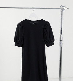 Черное платье-свитошот мини с пышными рукавами Vero Moda Tall-Черный цвет