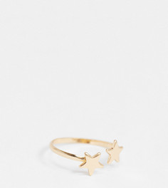 Золотистое кольцо с декоративными звездами ASOS DESIGN Curve-Золотой