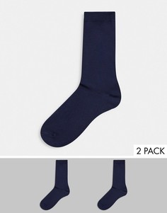 Набор из 2 пар темно-синих носков до щиколотки из хлопка и модала Pretty Polly-Темно-синий
