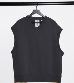 Oversized-свитшот угольного цвета без рукавов COLLUSION Unisex (от комплекта)-Серый