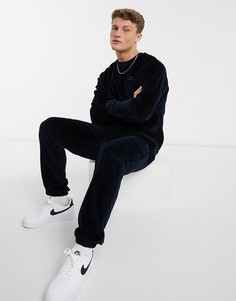 Темно-синие велюровые джоггеры River Island-Темно-синий