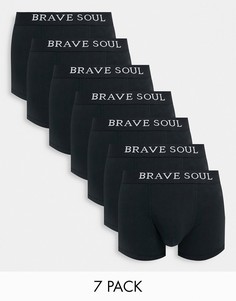 Набор из 7 боксеров Brave Soul-Черный цвет