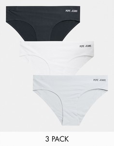 Набор из 3 пар трусов черного, серого и белого цвета Pepe Jeans Lucia-Многоцветный