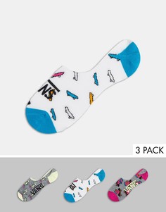 Набор из трех пар разноцветных носков до щиколотки Vans sk8-Многоцветный