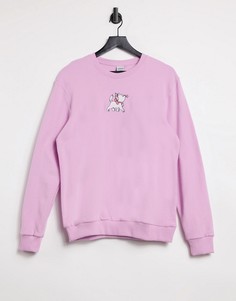 Розовый свитшот с вышивкой кошечки Мари из мультфильма "Коты Аристократы" Disney-Розовый цвет Poetic Brands