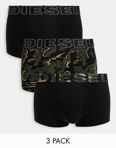 Набор из 3 боксеров-брифов с узором Diesel-Черный цвет