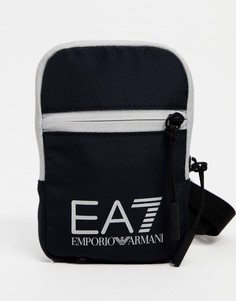 Темно-синяя сумка через плечо с логотипом Armani EA7 Train Core-Темно-синий