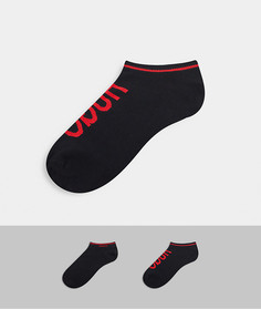 Набор из двух пар черных спортивных носков с логотипом HUGO-Черный цвет