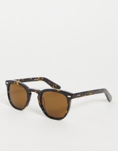 Коричневые солнцезащитные очки в стиле унисекс в круглой черепаховой оправе Spitfire Cut Nine-Коричневый цвет