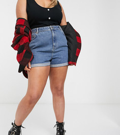 Синие джинсовые шорты в винтажном стиле ASOS DESIGN Curve-Синий