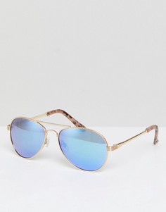 Солнцезащитные очки-авиаторы River Island Ocean Lense-Золотистый