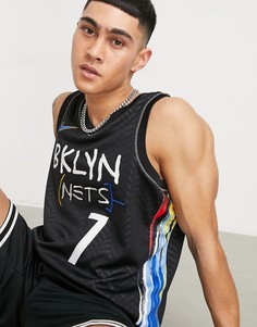 Черная баскетбольная майка команды Brooklyn Nets Nike Basketball NBA Swingman-Черный цвет