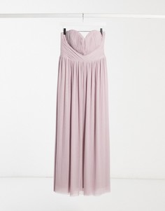 Лавандовое платье макси с перекрестным дизайном Lipsy Bridesmaid-Фиолетовый цвет