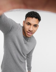 Серый фактурный джемпер Only & Sons