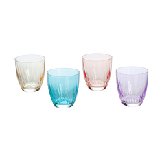 Набор стаканов низких Bohemia Glass Элизабет, Цветы 4 шт