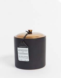 Свеча с ароматом бергамота и красного дерева в черном керамическом контейнере HYGGE, 425 г-Бесцветный Paddywax