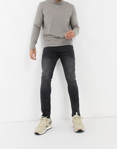 Облегающие джинсы черного выбеленного цвета Tom Tailor Culver-Черный цвет