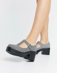 Туфли на каблуке из экокожи с рисунком «гусиная лапка» Koi Footwear-Многоцветный