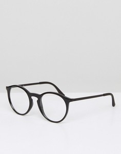 Круглые очки с прозрачными стеклами Ray-Ban 0RX7132-Черный цвет