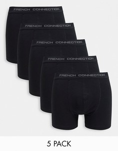 Набор из 5 боксеров-брифов из органического хлопка French Сonnection-Черный цвет