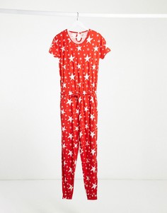 Красная пижама с принтом Chelsea Peers-Мульти