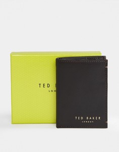 Коричневый кожаный складной бумажник Ted Baker Zacks-Коричневый цвет