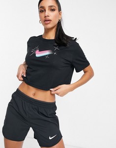 Черный кроп-топ Nike Training Goddess