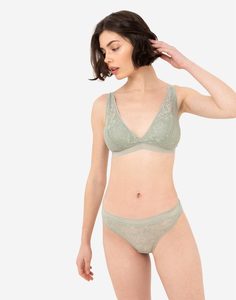 Оливковые трусы-стринги Gloria Jeans