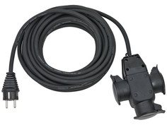 Удлинитель Brennenstuhl Extension Cable 3 Sockets 10m IP44 Black 1167810301