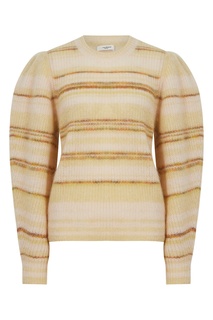 Желтый полосатый свитер из мохера и шерсти Eleonore Isabel Marant