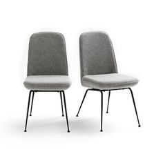 Комплект стульев belfort (2 шт) (laredoute) серый 44x85x59 см.