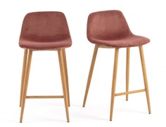 Комплект барных стульев iéna (laredoute) розовый 51x88x46 см.